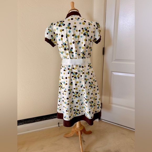 Vintage 50s/60s Divine Modestee Polka Dot Dress – Timeless Elegance (M) - Picture 2 of 4